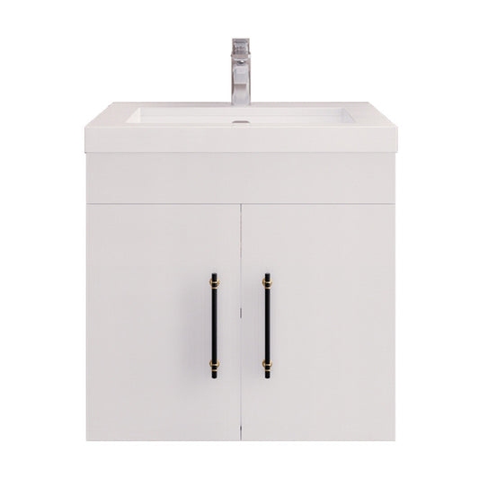 Elsa 24" Wall Mounted Bathroom Vanity with Reinforced Acrylic Integrated Sink Top