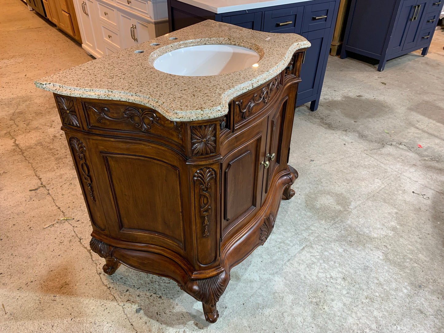 [CLEARANCE] Empire Industries Lido Dark Wood 36” Bathroom Vanity [BASE + COUNTERTOP]