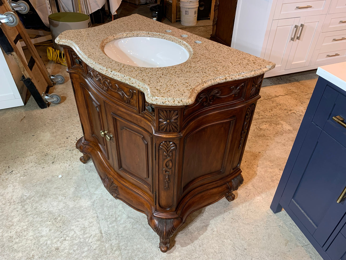 [CLEARANCE] Empire Industries Lido Dark Wood 36” Bathroom Vanity [BASE + COUNTERTOP]