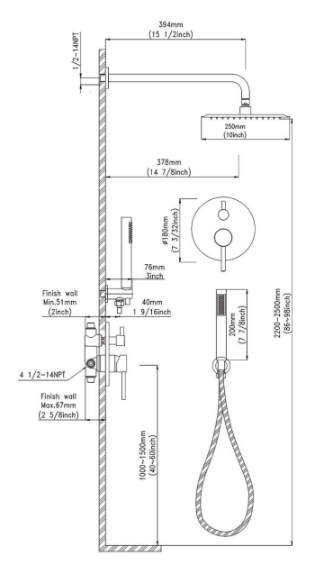 Eulalia Shower Faucet