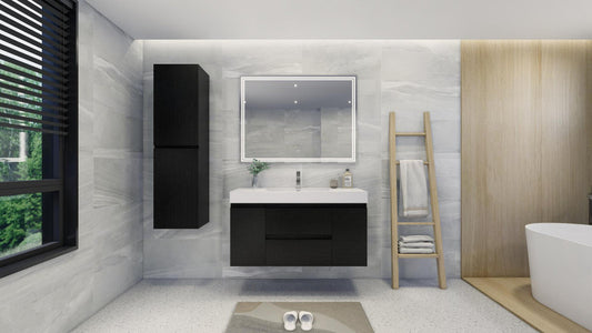 Fortune 48" Wall Mounted Bathroom Vanity with Reinforced Acrylic Integrated Sink Top