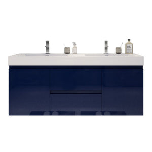 Fortune 60" Wall Mounted Bathroom Vanity Set with Reinforced Acrylic Sink