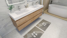Load image into Gallery viewer, Fortune 72&quot; Wall Mounted Bathroom Vanity Set with Reinforced Acrylic Double Sink Top
