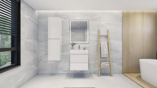 Fortune 24" Wall Mounted Bathroom Vanity with Reinforced Acrylic Integrated Sink Top