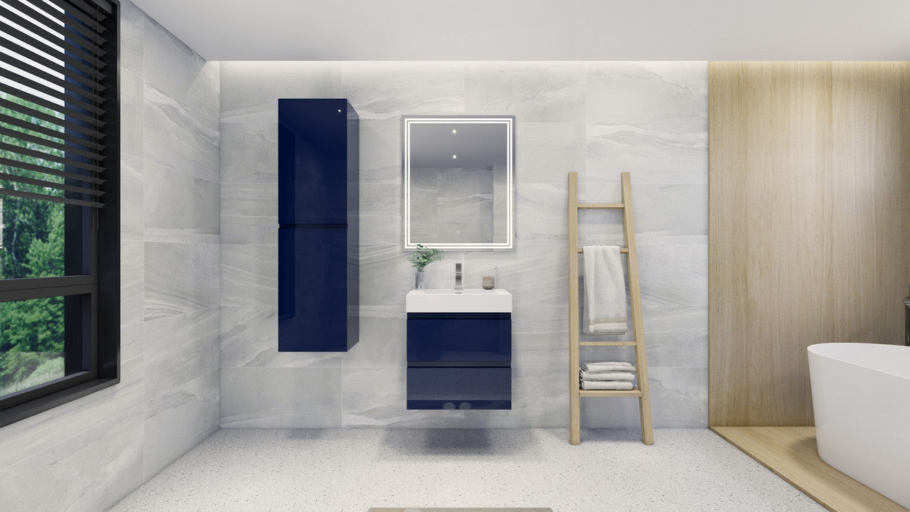 Fortune 24" Wall Mounted Bathroom Vanity with Reinforced Acrylic Integrated Sink Top
