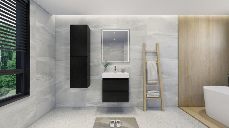 Fortune 24" Wall Mounted Bathroom Vanity with Reinforced Acrylic Integrated Sink Top