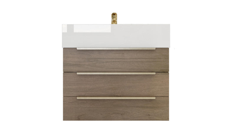 Bethany 24" Wall Mounted Bathroom Vanity with Reinforced Acrylic Integrated Sink Top