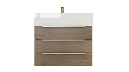 Bethany 24" Wall Mounted Bathroom Vanity with Reinforced Acrylic Integrated Sink Top