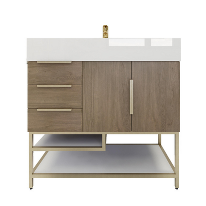Bethany 36" Freestanding Bathroom Vanity with Reinforced Acrylic Integrated Sink Top