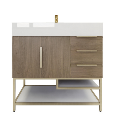 Bethany 36" Freestanding Bathroom Vanity with Reinforced Acrylic Integrated Sink Top