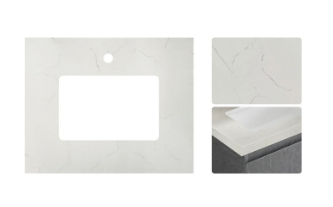 Pure White Quartz Vanity Top