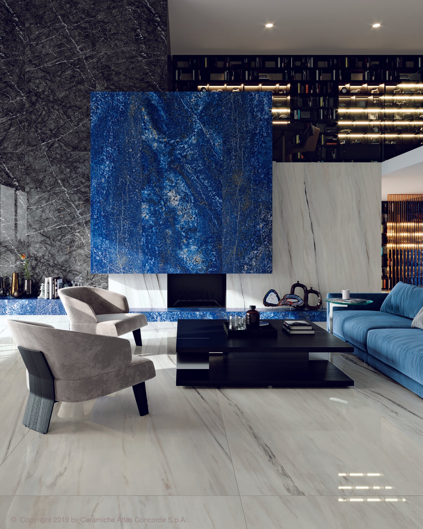 Atlas Concorde HybridSlab™ Ultramarine Rectified Porcelain Slab
