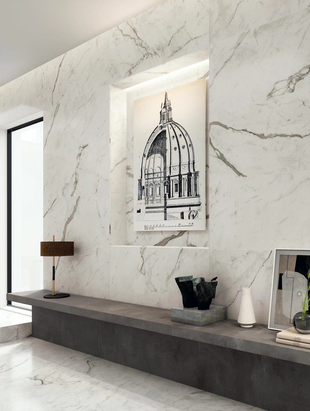 Atlas Concorde HybridSlab™ Statuario Supremo Rectified Porcelain Slab