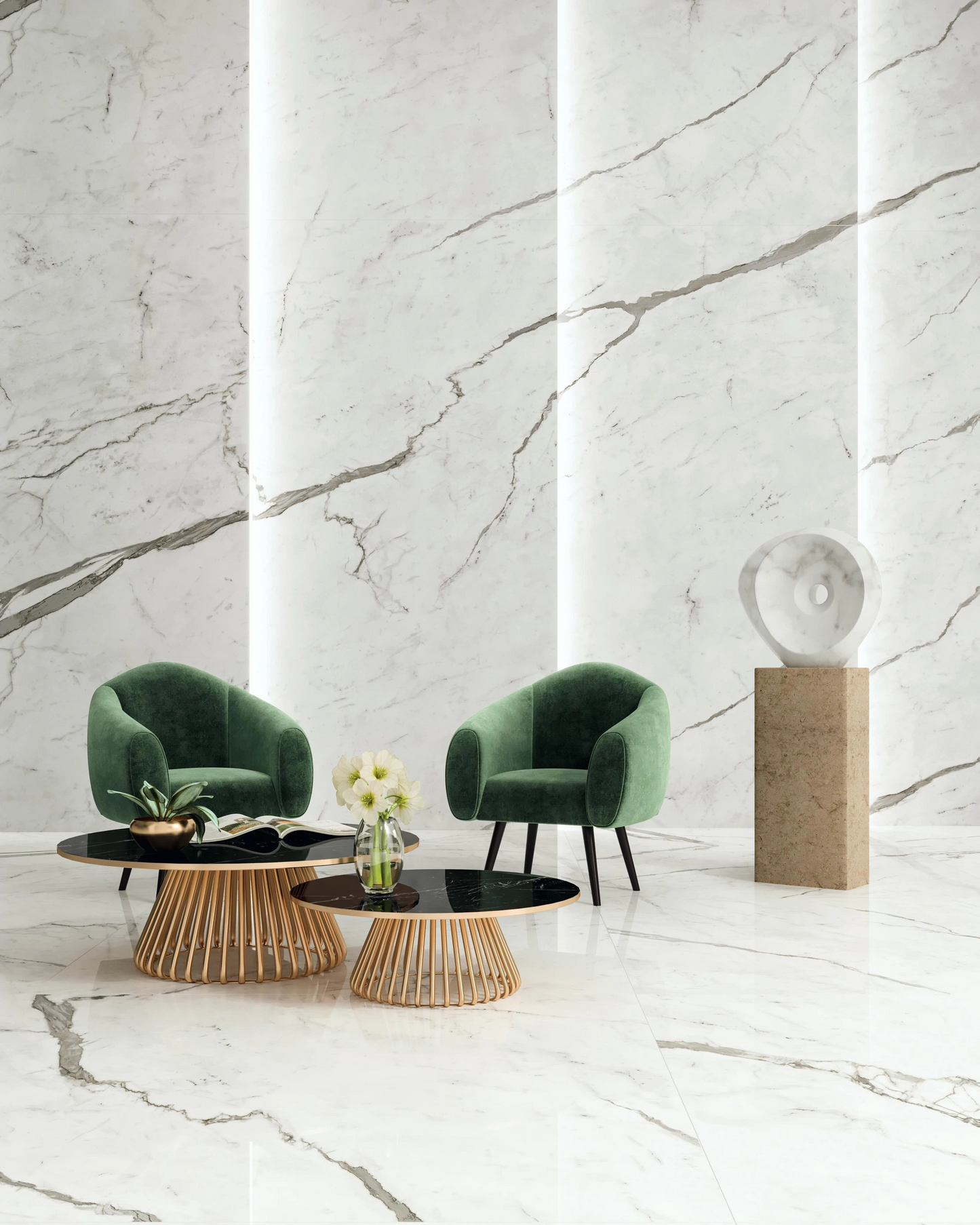 Atlas Concorde HybridSlab™ Statuario Supremo Rectified Porcelain Slab