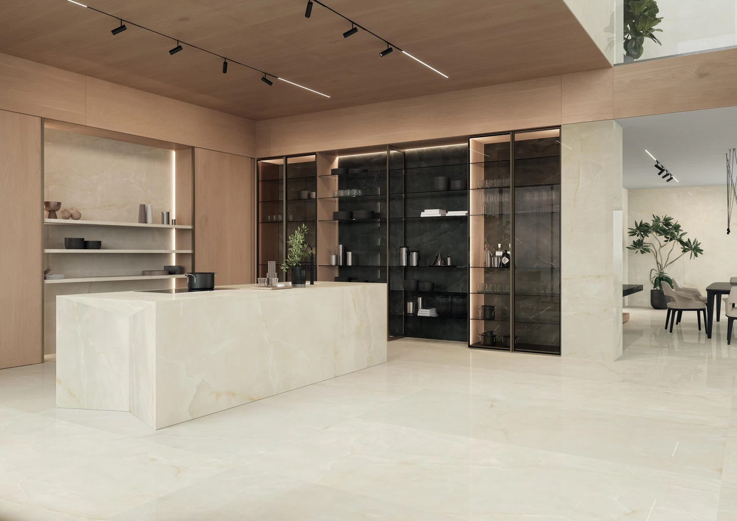 Atlas Concorde HybridSlab™ Onyx White Rectified Porcelain Slab