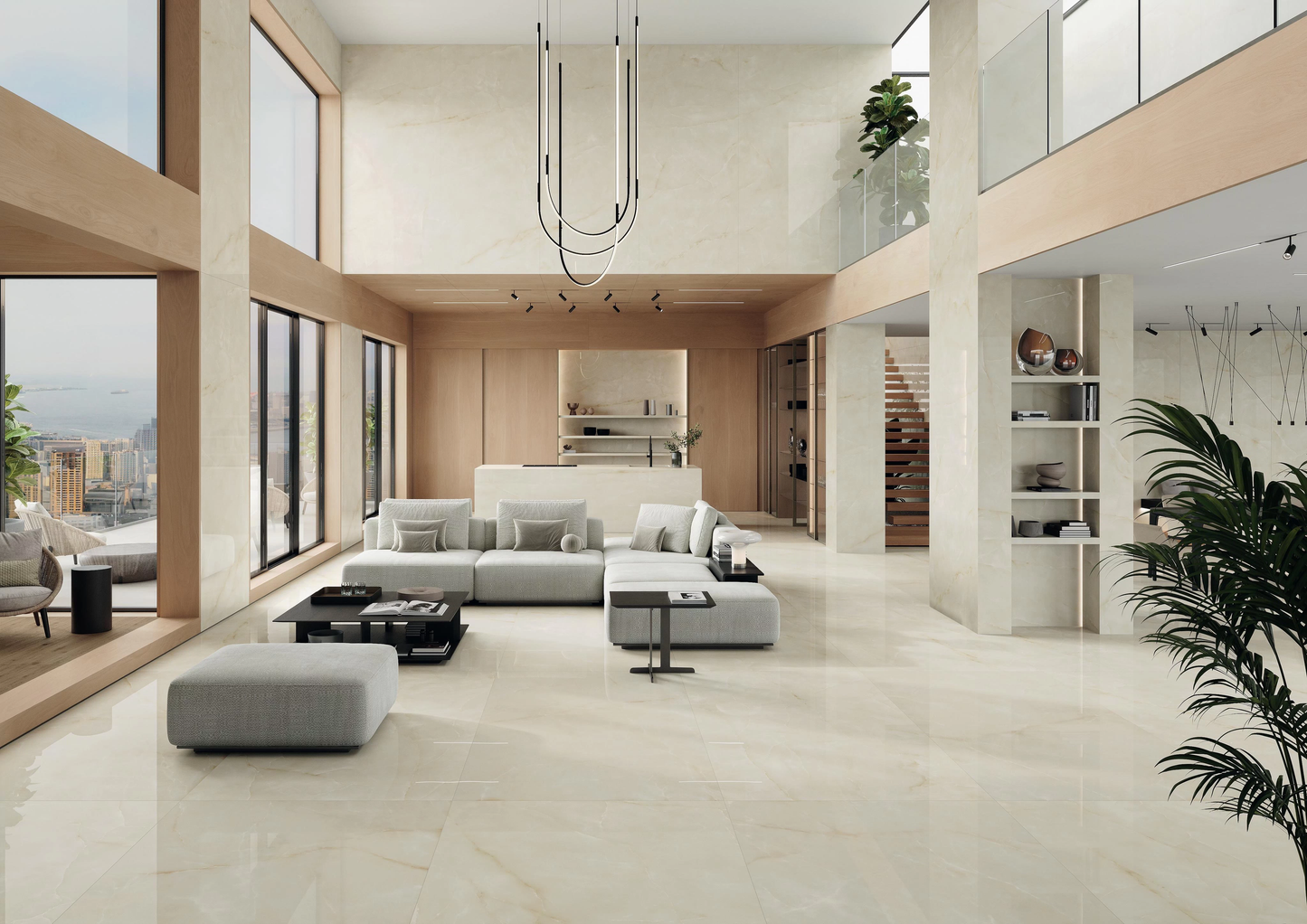 Atlas Concorde HybridSlab™ Onyx White Rectified Porcelain Slab