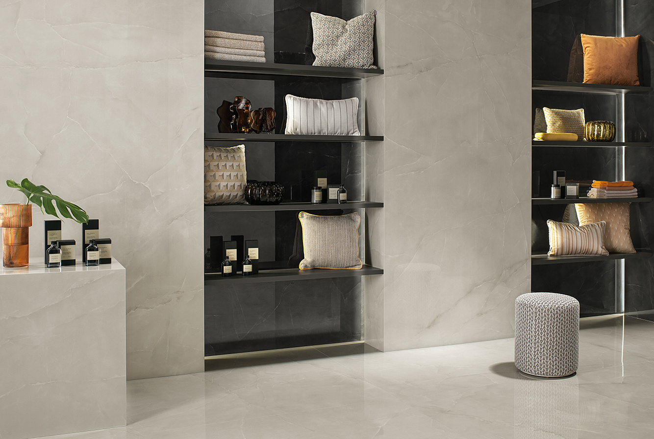 Atlas Concorde HybridSlab™ Onyx White Rectified Porcelain Slab