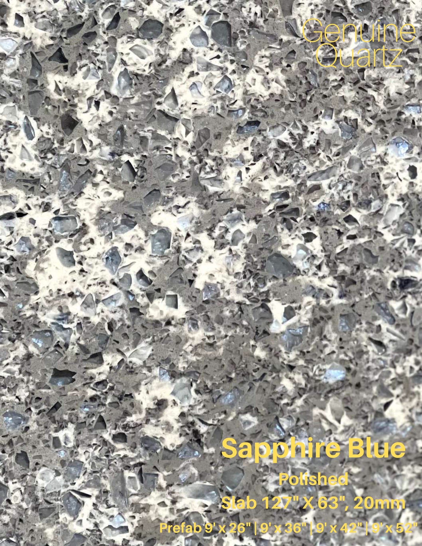Sapphire Blue Quartz Slab