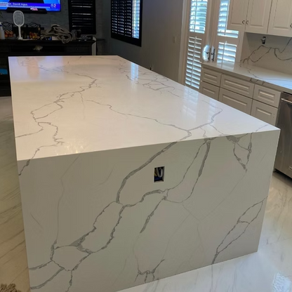 Calacatta Cielo Quartz Slab