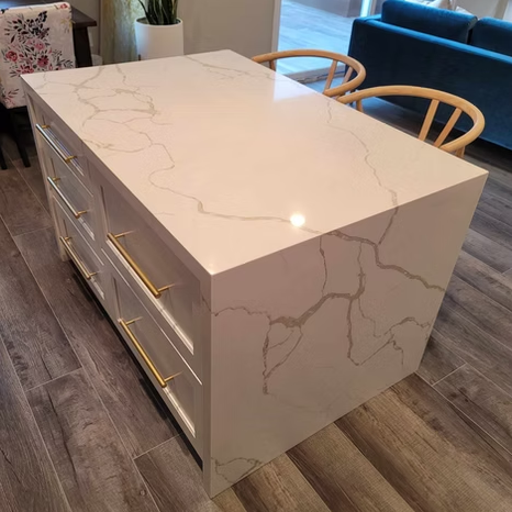 Calacatta Del Sol Sintera Silica-Free Quartz Slab
