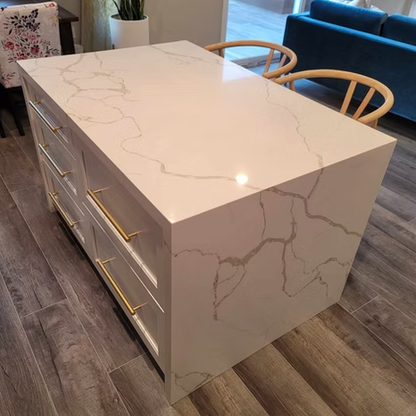 Calacatta Del Sol Sintera Silica-Free Quartz Slab