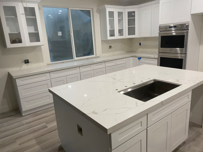 Calacatta Del Sol Sintera Silica-Free Quartz Slab