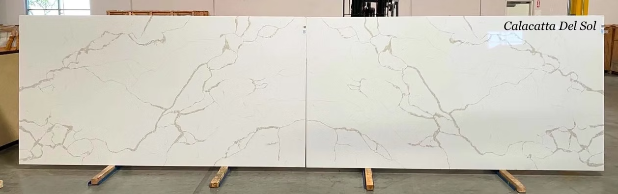 Calacatta Del Sol Sintera Silica-Free Quartz Slab