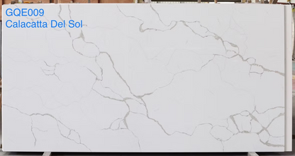 Calacatta Del Sol Sintera Silica-Free Quartz Slab