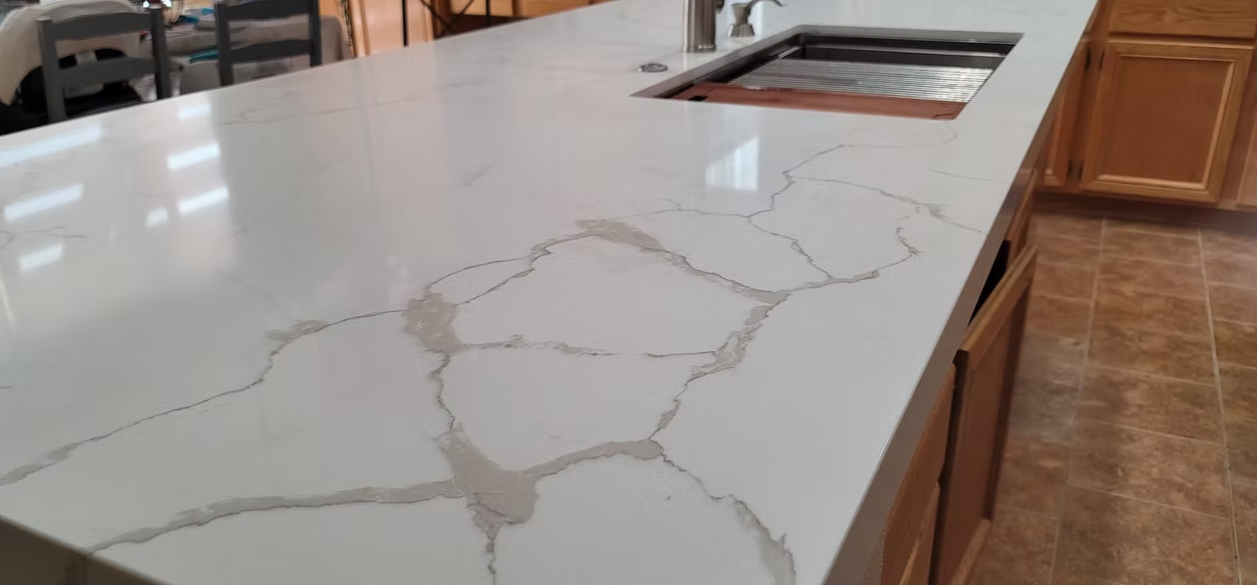 Calacatta Del Sol Sintera Silica-Free Quartz Slab