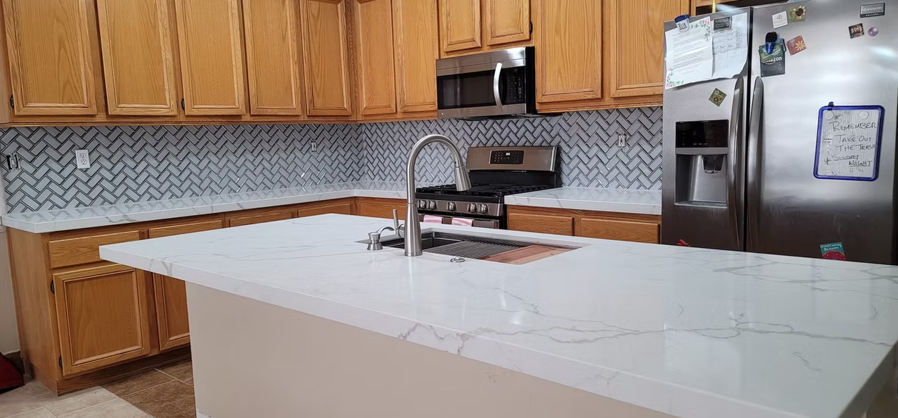 Calacatta Del Sol Sintera Silica-Free Quartz Slab