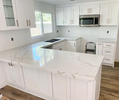 Calacatta Del Sol Sintera Silica-Free Quartz Slab