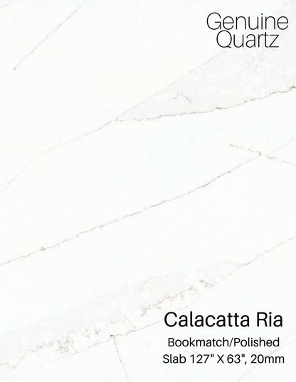 Calacatta Ria Quartz Slab