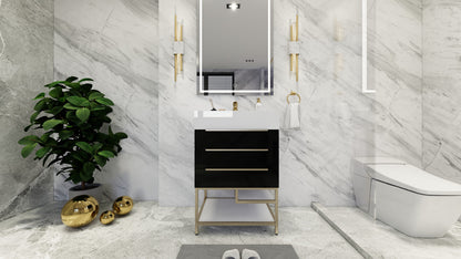 Bethany 24" Freestanding Bathroom Vanity with Reinforced Acrylic Integrated Sink Top