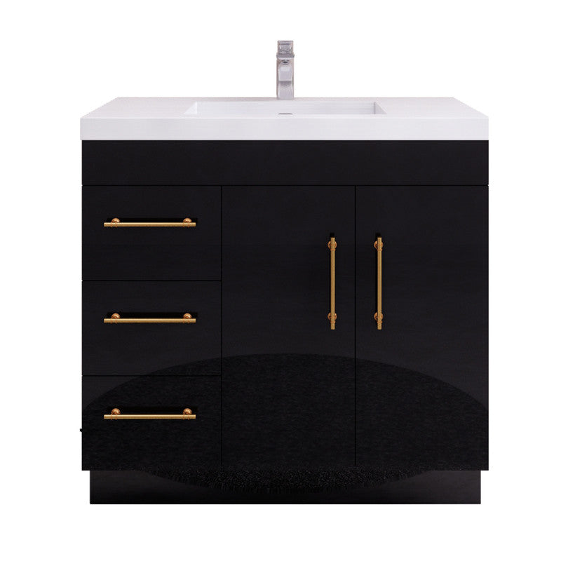 Elsa 36" Freestanding Bathroom Vanity with Reinforced Acrylic Integrated Sink Top