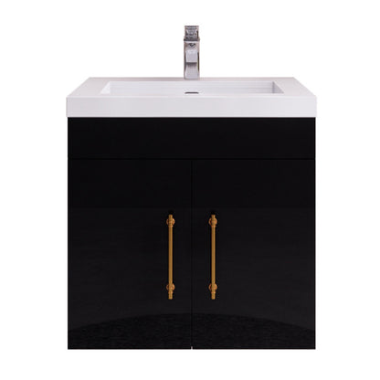 Elsa 24" Wall Mounted Bathroom Vanity with Reinforced Acrylic Integrated Sink Top