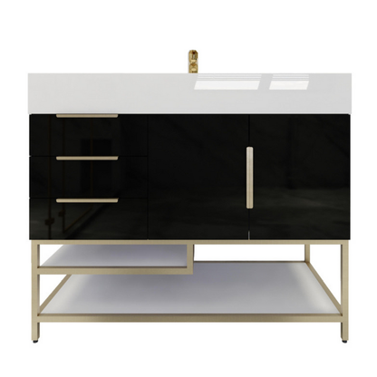 Bethany 42" Freestanding Bathroom Vanity with Reinforced Acrylic Integrated Sink Top