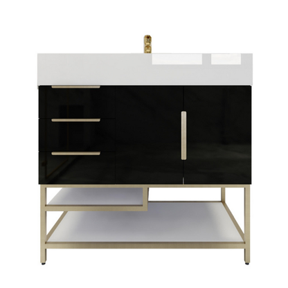 Bethany 36" Freestanding Bathroom Vanity with Reinforced Acrylic Integrated Sink Top
