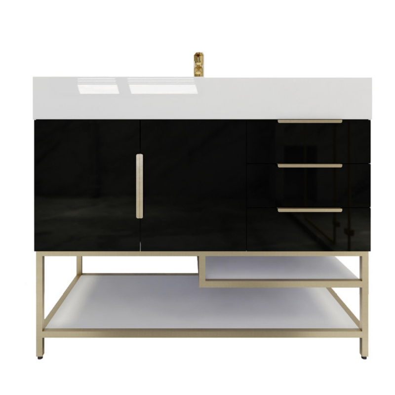 Bethany 42" Freestanding Bathroom Vanity with Reinforced Acrylic Integrated Sink Top