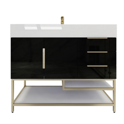 Bethany 42" Freestanding Bathroom Vanity with Reinforced Acrylic Integrated Sink Top