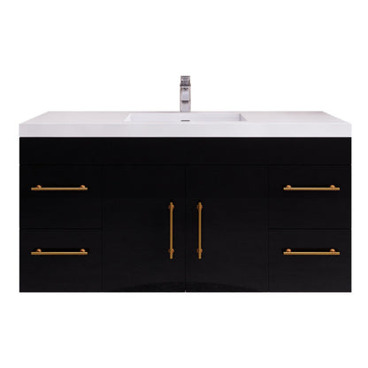 Elsa 48" Wall Mounted Bathroom Vanity with Reinforced Acrylic Integrated Sink Top