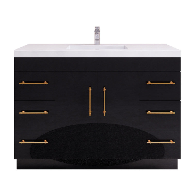 Elsa 48" Freestanding Bathroom Vanity with Reinforced Acrylic Integrated Sink Top