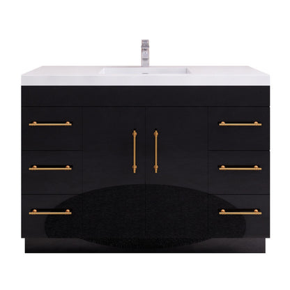 Elsa 48" Freestanding Bathroom Vanity with Reinforced Acrylic Integrated Sink Top
