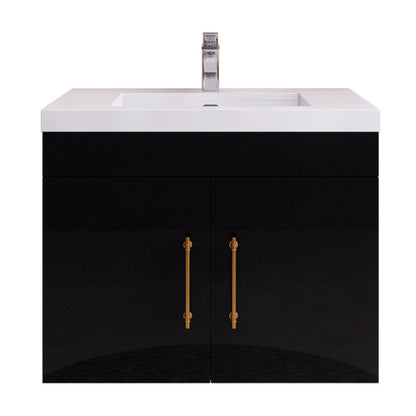 Elsa 30" Wall Mounted Bathroom Vanity with Reinforced Acrylic Integrated Sink Top