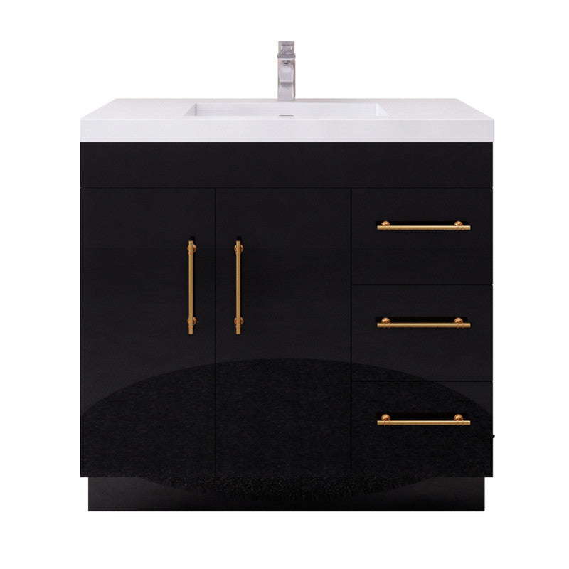 Elsa 36" Freestanding Bathroom Vanity with Reinforced Acrylic Integrated Sink Top