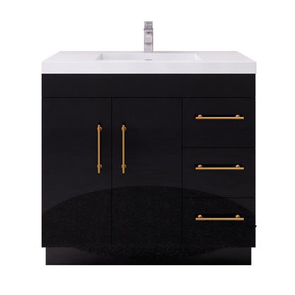 Elsa 36" Freestanding Bathroom Vanity with Reinforced Acrylic Integrated Sink Top
