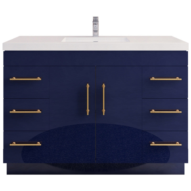 Elsa 48" Freestanding Bathroom Vanity with Reinforced Acrylic Integrated Sink Top