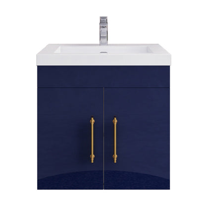 Elsa 24" Wall Mounted Bathroom Vanity with Reinforced Acrylic Integrated Sink Top