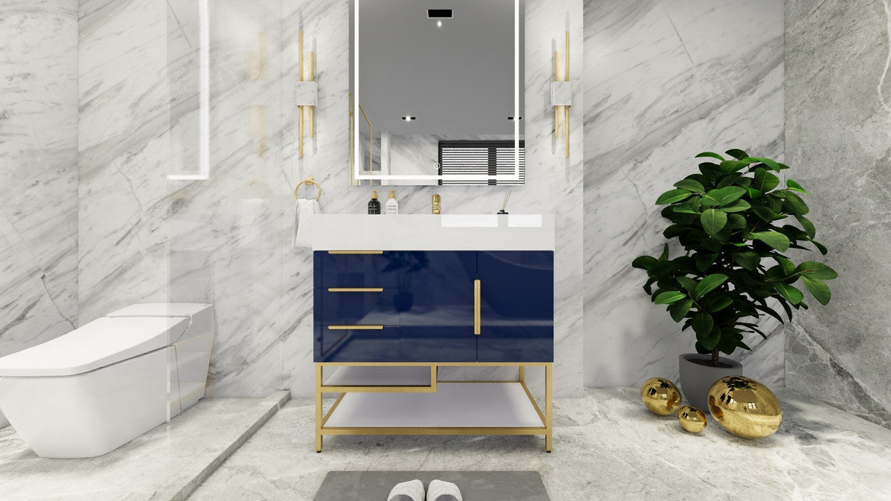 Bethany 36" Freestanding Bathroom Vanity with Reinforced Acrylic Integrated Sink Top