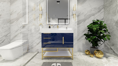 Bethany 36" Freestanding Bathroom Vanity with Reinforced Acrylic Integrated Sink Top
