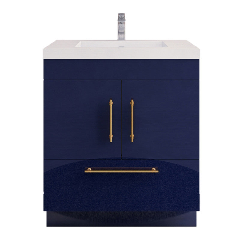 Elsa 30" Freestanding Bathroom Vanity with Reinforced Acrylic Integrated Sink Top
